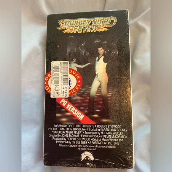 Other - Rare unopened 1991 PG version Saturday Night Fever Collectible VHS Tape NWT